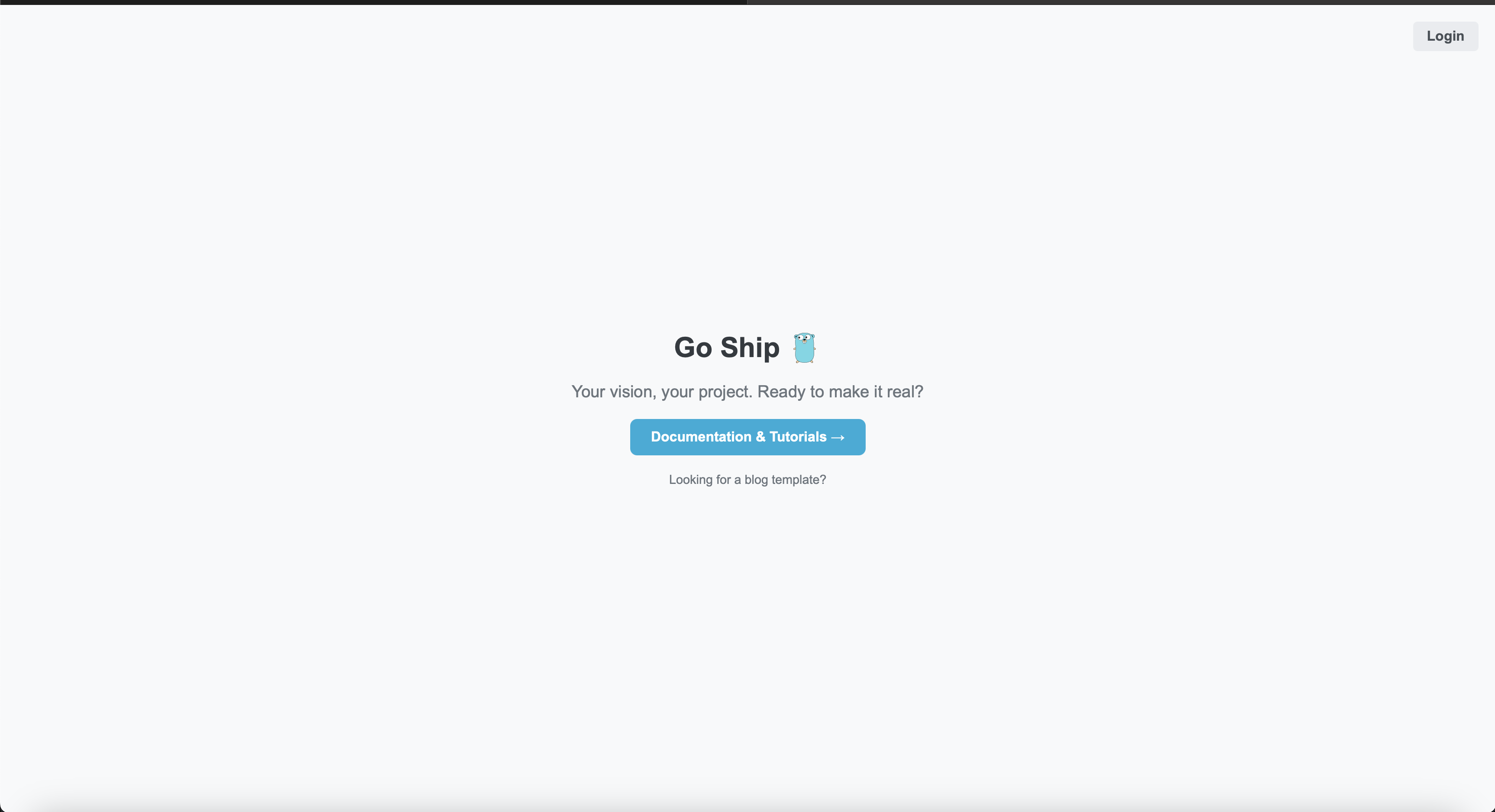 initial landing page